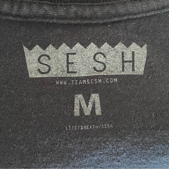 Bones Team Sesh Graphic Tee Black Shirt Distressed teamsesh M - Picture 6 of 10